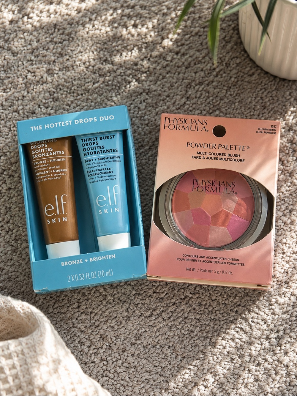 NEW e.l.f. Skin Hottest Drops Duo + Physicians Formula Blush Bundle